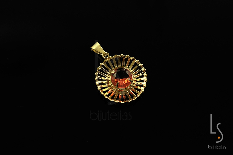 PG008373	PINGENTE RODA TRABALHADA C/ PEDRA 10MM DIAM